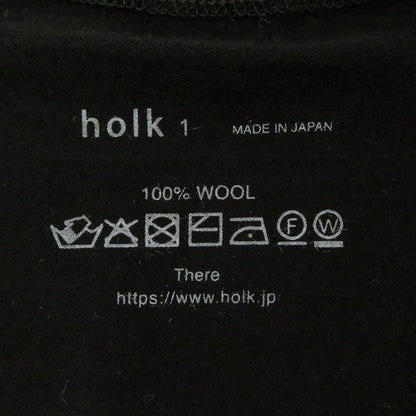 Wool Short Sleeve T-Shirt 半袖Ｔシャツ holk ブラック サイズ：1【瀬戸大橋店】