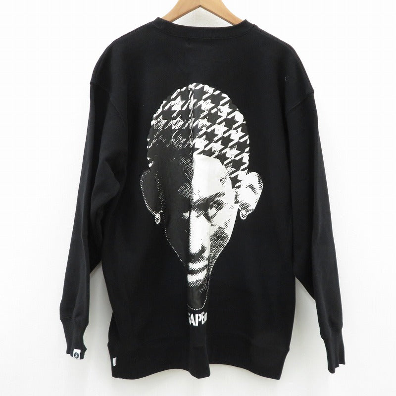 SAPEur | サプール 千鳥柄ﾛｯﾄﾞﾏﾝｽｳｪｯﾄ スウェット ブラック サイズ：XXL【瀬戸大橋店】