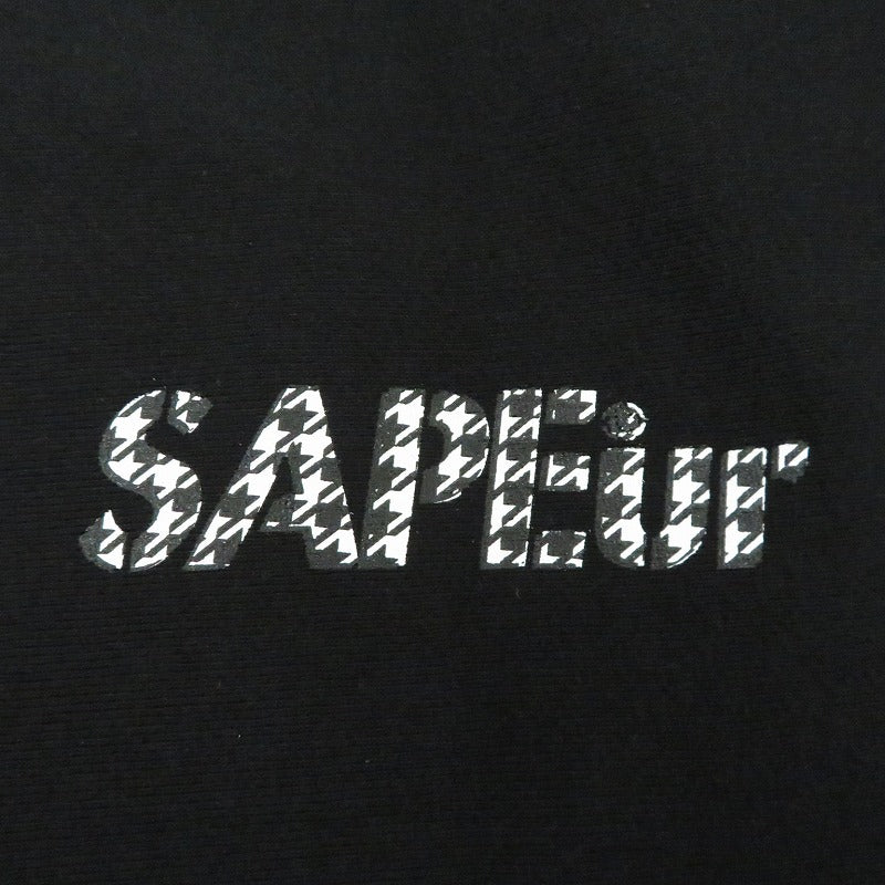 SAPEur | サプール 千鳥柄ﾛｯﾄﾞﾏﾝｽｳｪｯﾄ スウェット ブラック サイズ：XXL【瀬戸大橋店】