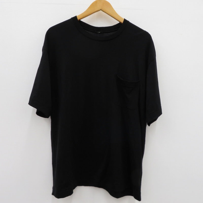 Super 100's Wool T-shirts 半袖Ｔシャツ AWS6-CS005 awasa ブラック サイズ：1【瀬戸大橋店】