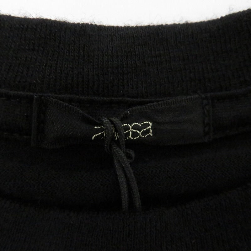 Super 100's Wool T-shirts 半袖Ｔシャツ AWS6-CS005 awasa ブラック サイズ：1【瀬戸大橋店】