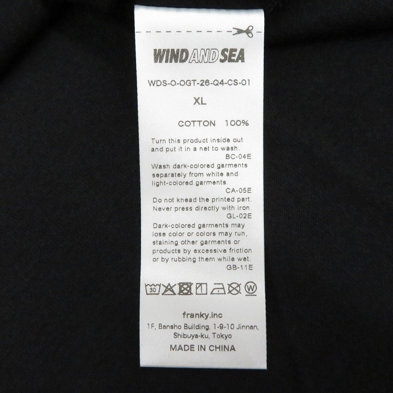 WIND AND SEA | ウィンダンシーウインダンシー OG SEA S/S TEE 半袖Ｔシャツ WDS-O-OGT-26-Q4-CS-01 ブラック サイズ：XL【瀬戸大橋店】
