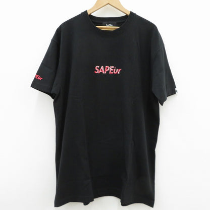 SAPEur | サプール ﾍﾟｲｽﾞﾘｰ柄ﾛｯﾄﾞﾏﾝTｼｬﾂ 半袖Ｔシャツ ブラック サイズ：XXL【瀬戸大橋店】