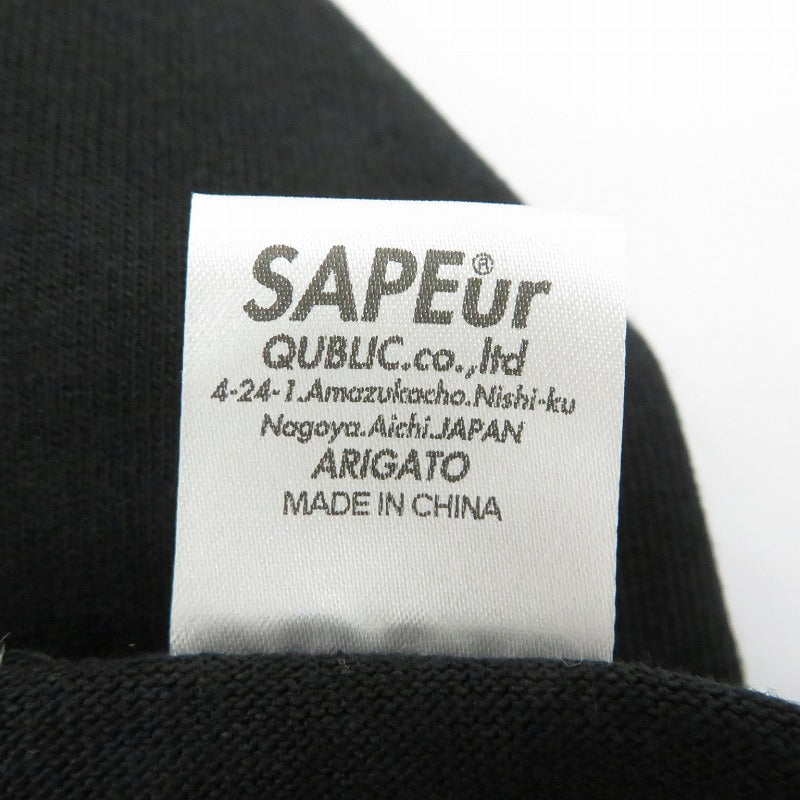 SAPEur | サプール ﾍﾟｲｽﾞﾘｰ柄ﾛｯﾄﾞﾏﾝTｼｬﾂ 半袖Ｔシャツ ブラック サイズ：XXL【瀬戸大橋店】