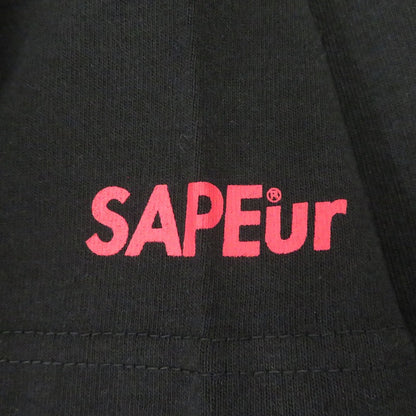 SAPEur | サプール ﾍﾟｲｽﾞﾘｰ柄ﾛｯﾄﾞﾏﾝTｼｬﾂ 半袖Ｔシャツ ブラック サイズ：XXL【瀬戸大橋店】