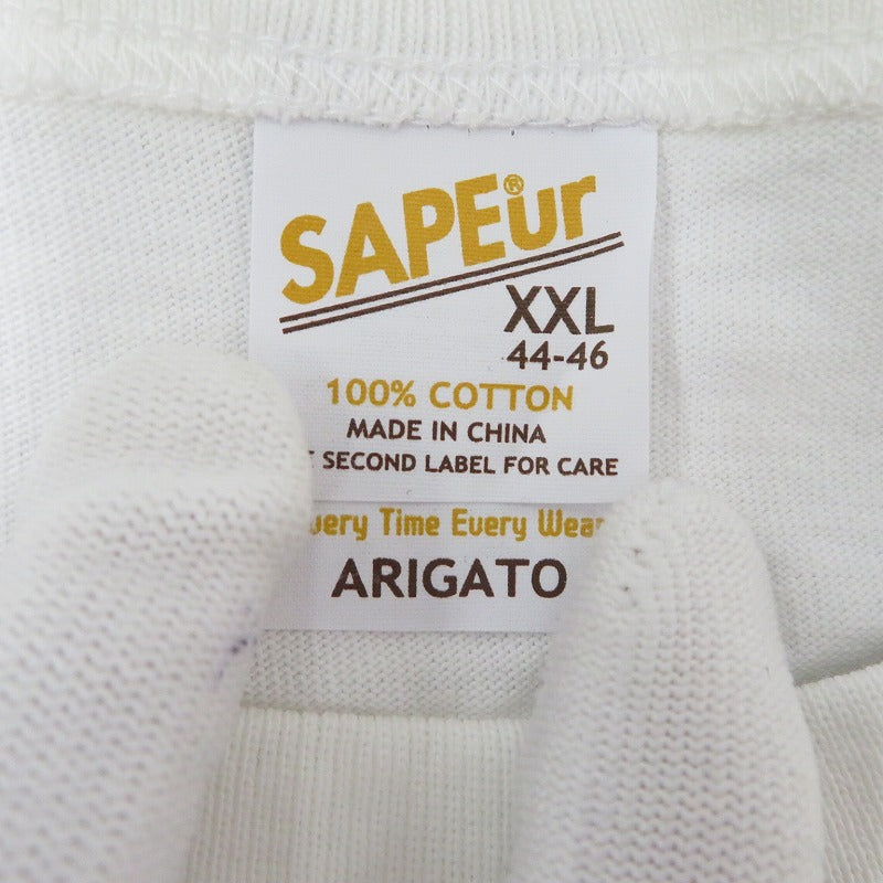 SAPEur | サプール MASATOSHI HAMADA S/S Tee 半袖Ｔシャツ ホワイト サイズ：XXL【瀬戸大橋店】