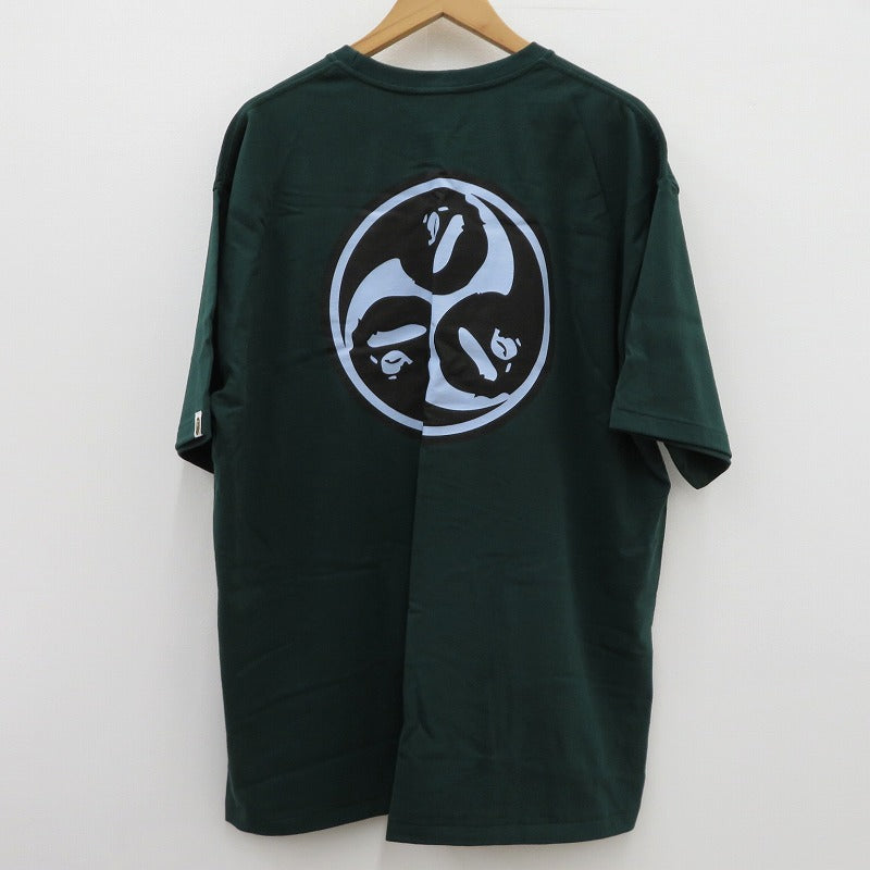 A BATHING APE | アベイシングエイプ Japan Culture Mitsudomoe Tee 半袖Ｔシャツ ｻｲｽﾞ:3XL グリーン【瀬戸大橋店】