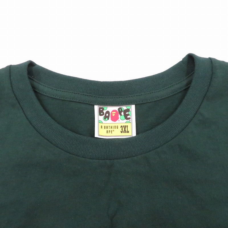 A BATHING APE | アベイシングエイプ Japan Culture Mitsudomoe Tee 半袖Ｔシャツ ｻｲｽﾞ:3XL グリーン【瀬戸大橋店】