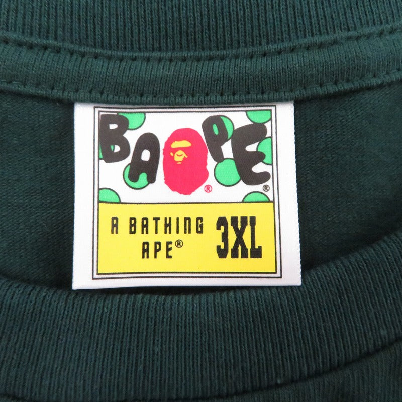 A BATHING APE | アベイシングエイプ Japan Culture Mitsudomoe Tee 半袖Ｔシャツ ｻｲｽﾞ:3XL グリーン【瀬戸大橋店】