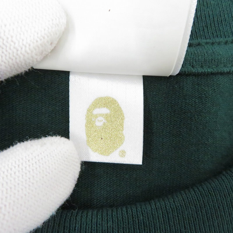 A BATHING APE | アベイシングエイプ Japan Culture Mitsudomoe Tee 半袖Ｔシャツ ｻｲｽﾞ:3XL グリーン【瀬戸大橋店】