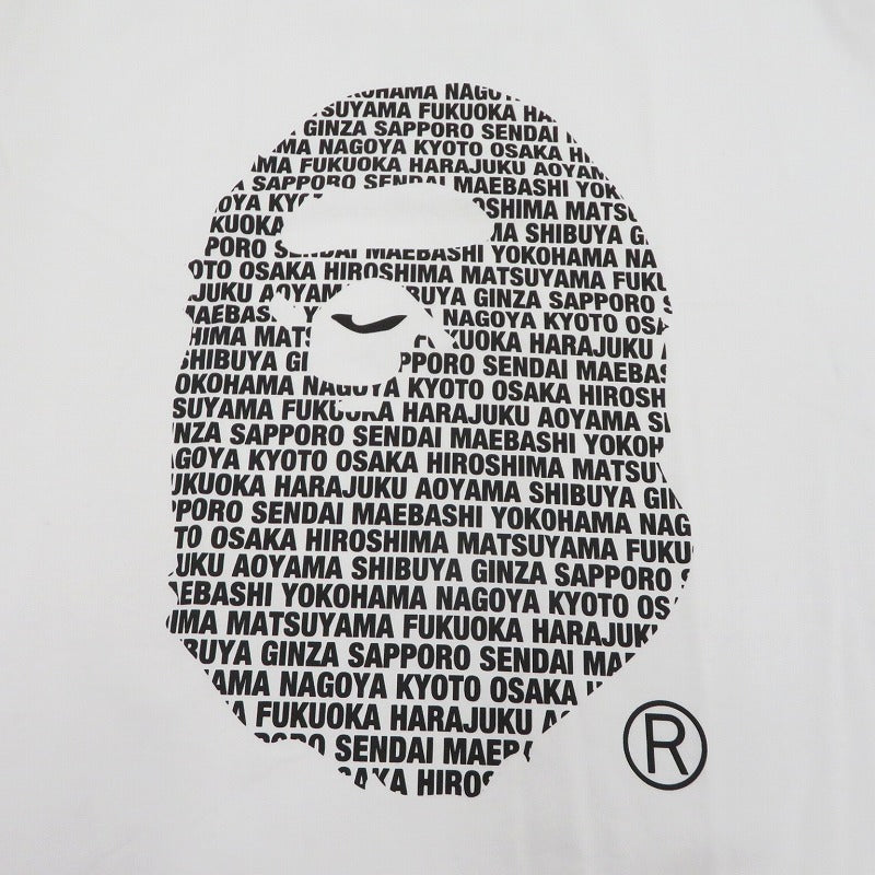 A BATHING APE | アベイシングエイプ JAPAN APE HEAD TEE 半袖Ｔシャツ ホワイト【瀬戸大橋店】