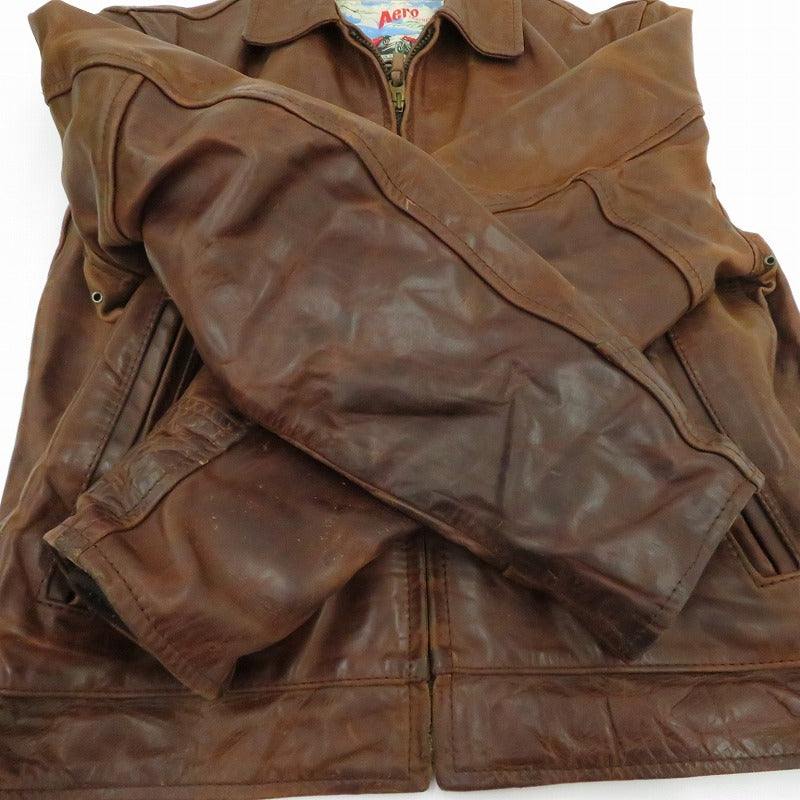 AERO LEATHER | エアロレザー レザー ブラウン サイズ：36【瀬戸大橋店】