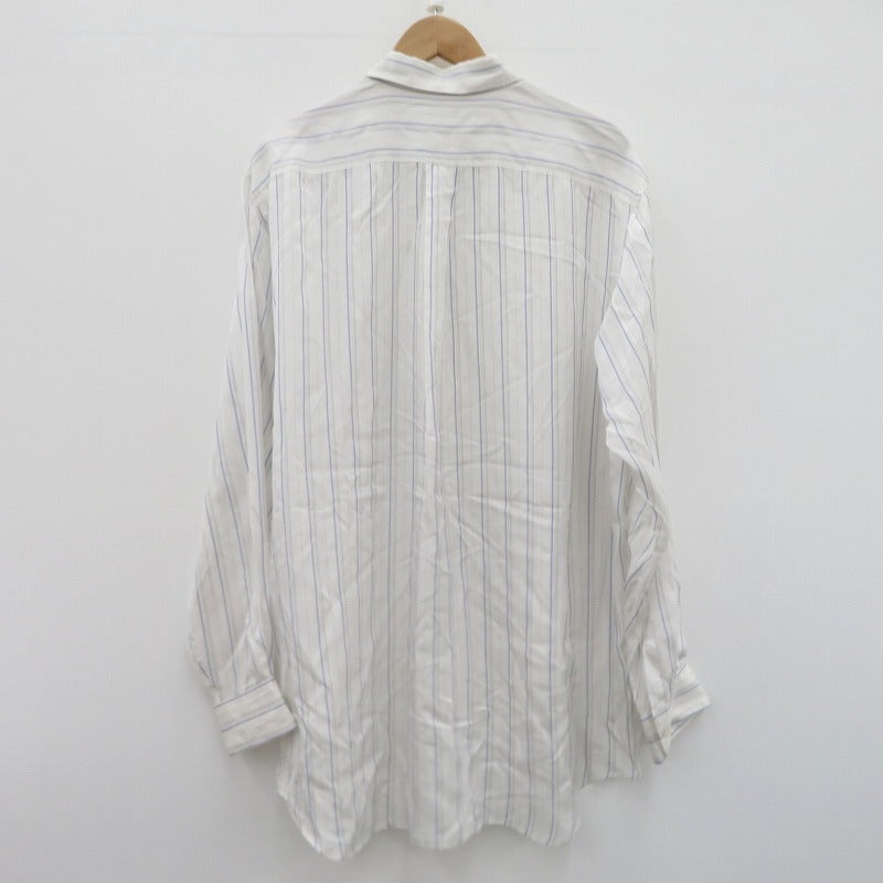 COMME des GARCONS SHIRT | コムデギャルソンシャツ FOREVER キュプラストライプシャツ 長袖シャツ ホワイト サイズ：XL【瀬戸大橋店】