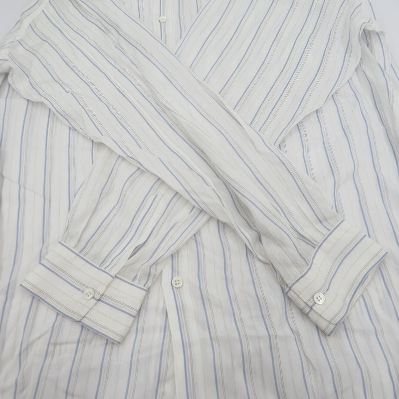 COMME des GARCONS SHIRT | コムデギャルソンシャツ FOREVER キュプラストライプシャツ 長袖シャツ ホワイト サイズ：XL【瀬戸大橋店】