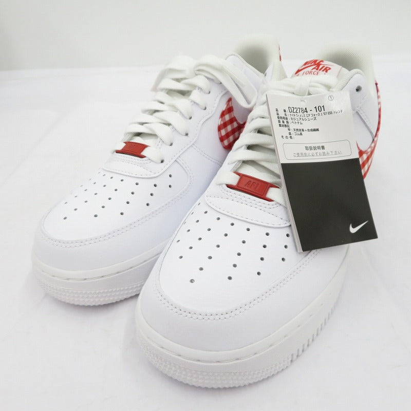NIKE | ナイキ Women's Air Force 1 Low 'Red Gingham' スニーカー DZ2784-101 エアフォース ホワイト 27cm【瀬戸大橋店】