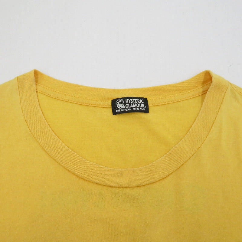HYSTERIC GLAMOUR | ヒステリックグラマー ×Kevin Lyons 半袖Ｔシャツ ｻｲｽﾞ:FREE イエロー【瀬戸大橋店】