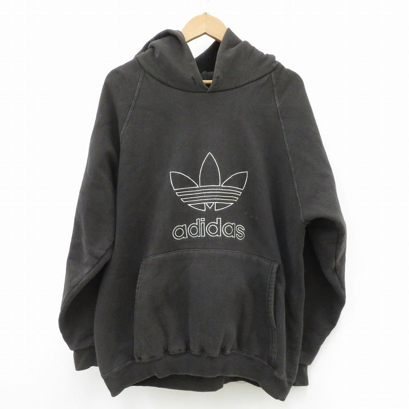 adidas(vintage) | アディダスヴィンテージ 万国旗ﾀｸﾞ USA製 パーカー ブラック サイズ：M【瀬戸大橋店】