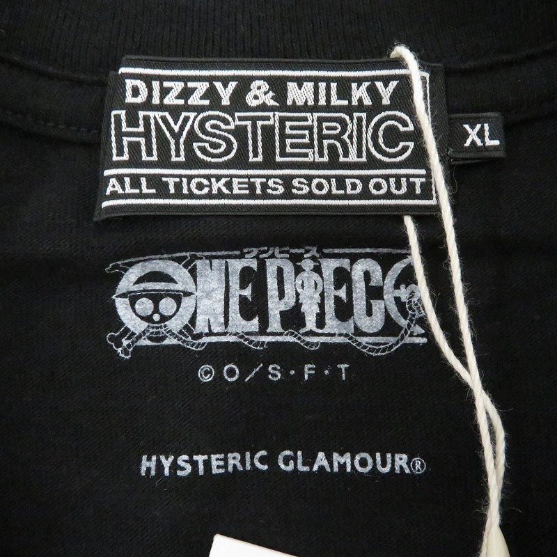 HYSTERIC GLAMOUR | ヒステリックグラマー ×ONE PIECE NAMI FLYING V Tシャツ 半袖Ｔシャツ 02253CT15 ブラック サイズ：XL【瀬戸大橋店】