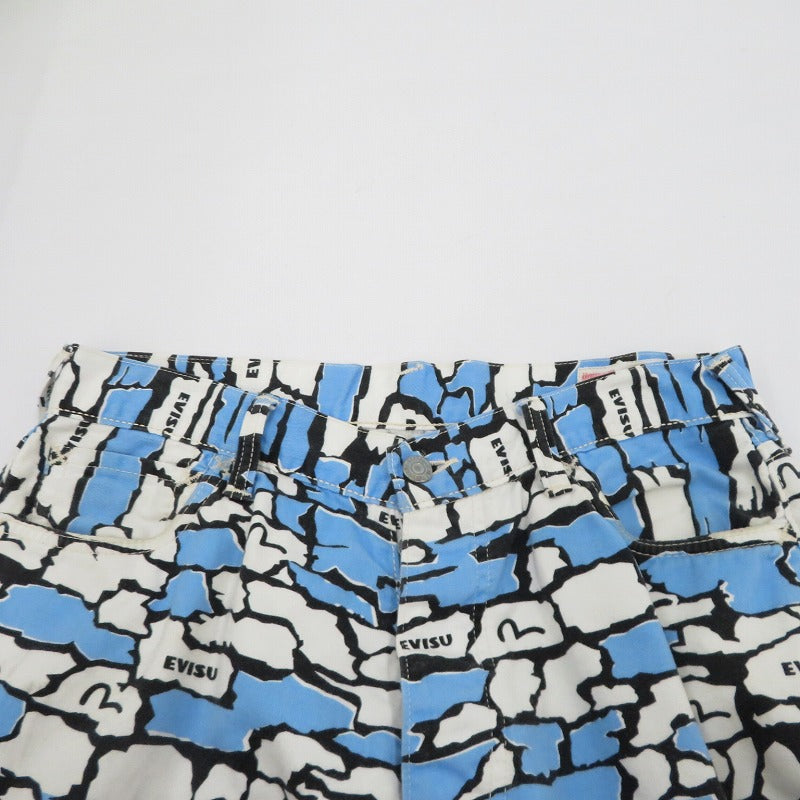 EVISU | エヴィス 石垣迷彩柄 ショートパンツ ブルー サイズ：34【瀬戸大橋店】