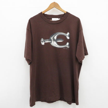 COACH | コーチ スクリュー リラックスド 半袖Ｔシャツ ブラウン サイズ：L【瀬戸大橋店】