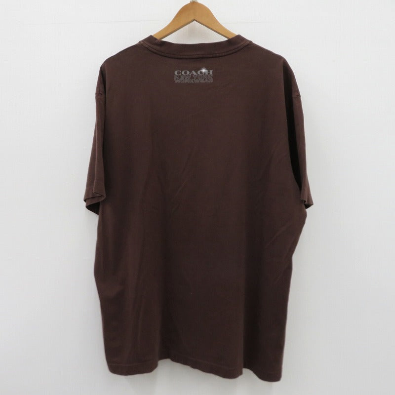 COACH | コーチ スクリュー リラックスド 半袖Ｔシャツ ブラウン サイズ：L【瀬戸大橋店】