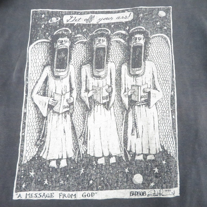 VINTAGE衣料 | ヴィンテージイリョウ BADBOB 'SCREAMING MAN' USA製 半袖Ｔシャツ グレー サイズ：L【瀬戸大橋店】