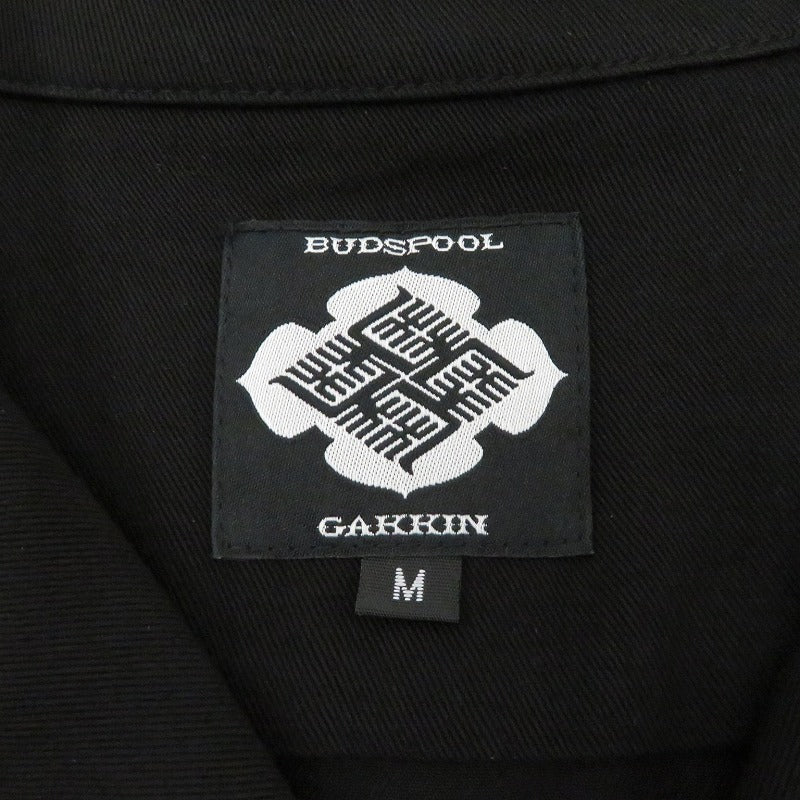BUDSPOOL | バッズプール GAKKIN 浮蓮華 EMBROIDERY 50’S SHIRT 半袖シャツ ブラック サイズ：M【瀬戸大橋店】