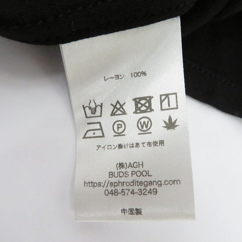 BUDSPOOL | バッズプール GAKKIN 浮蓮華 EMBROIDERY 50’S SHIRT 半袖シャツ ブラック サイズ：M【瀬戸大橋店】