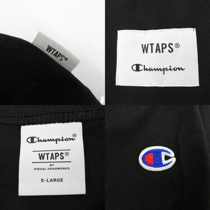 W)TAPS | ダブルタップス ×Champion Academy L/S T-Shirts 半袖Ｔシャツ 232HBCHD-CSM02S/C8-Z411 ブラック サイズ：XL【瀬戸大橋店】