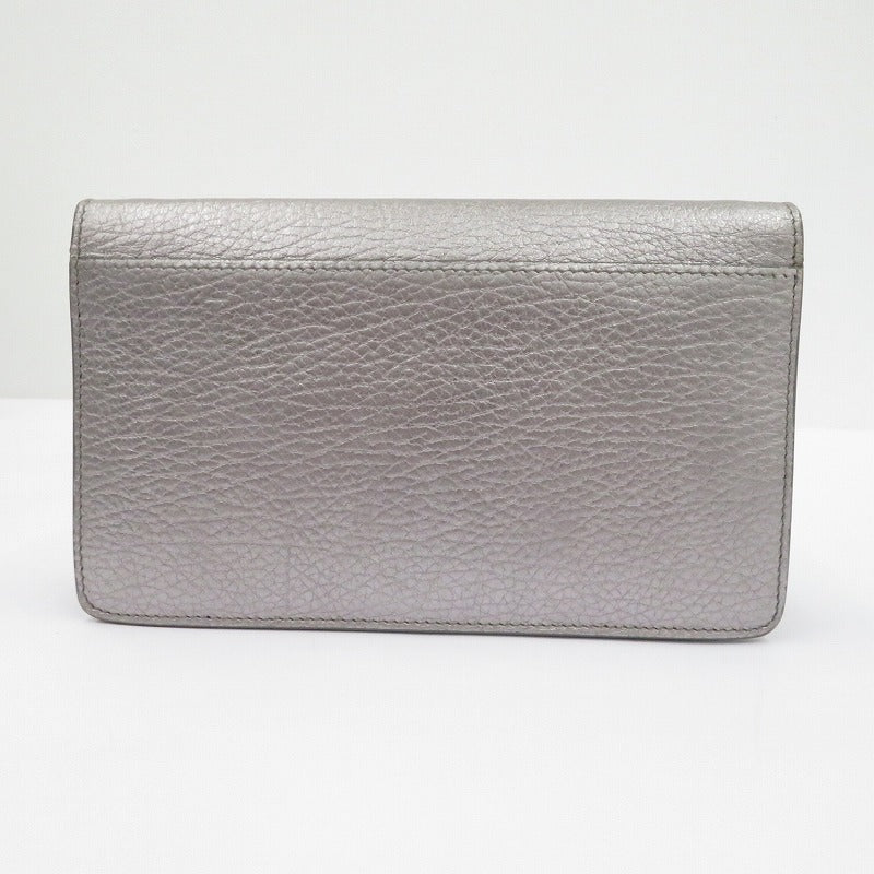 Maison Margiela | メゾンマルジェラ 4ｽﾃｯﾁﾁｪｰﾝｳｫﾚｯﾄ 長財布 SA3UI0008 シルバー【瀬戸大橋店】