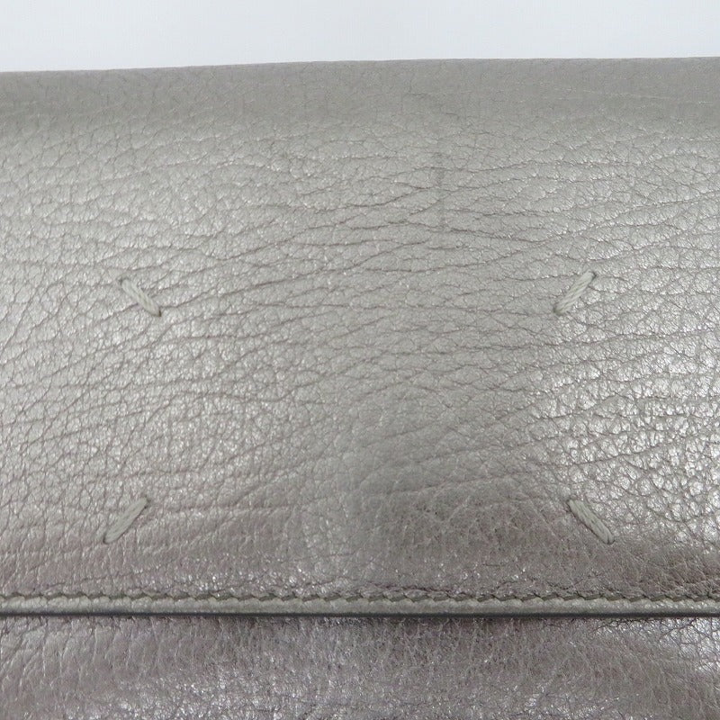 Maison Margiela | メゾンマルジェラ 4ｽﾃｯﾁﾁｪｰﾝｳｫﾚｯﾄ 長財布 SA3UI0008 シルバー【瀬戸大橋店】