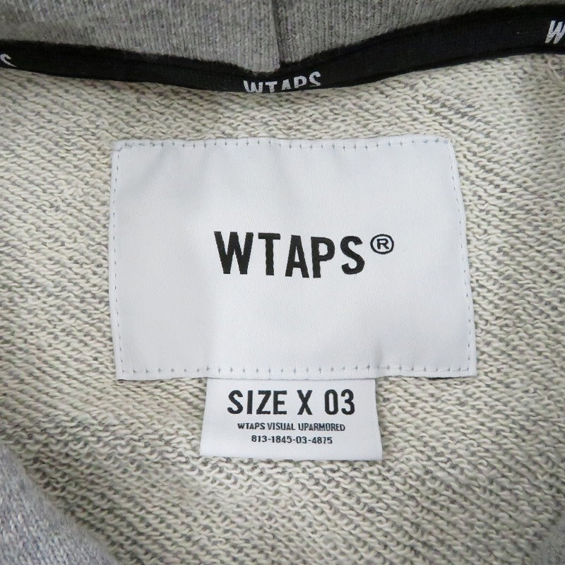W)TAPS | ダブルタップス ACADEMY HOODY / COTTON パーカー 261ATDT-CSM05 グレー サイズ：3【瀬戸大橋店】