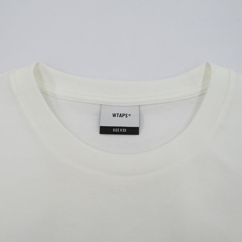 W)TAPS | ダブルタップス 261MV / SS / COTTON 半袖Ｔシャツ 261ATDT-STM01S ホワイト サイズ：3【瀬戸大橋店】