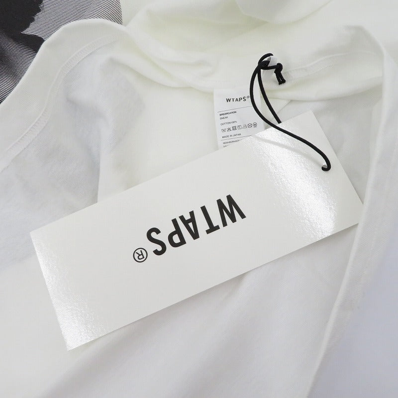 W)TAPS | ダブルタップス 261MV / SS / COTTON 半袖Ｔシャツ 261ATDT-STM01S ホワイト サイズ：3【瀬戸大橋店】