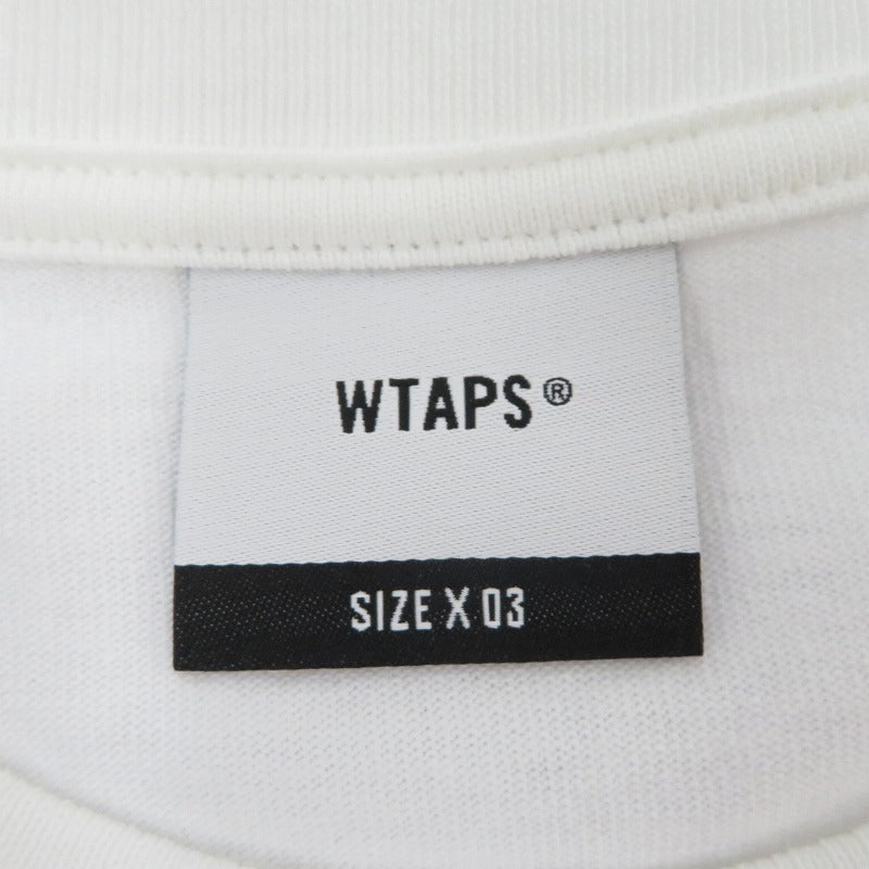 W)TAPS | ダブルタップス 261MV / SS / COTTON 半袖Ｔシャツ 261ATDT-STM01S ホワイト サイズ：3【瀬戸大橋店】