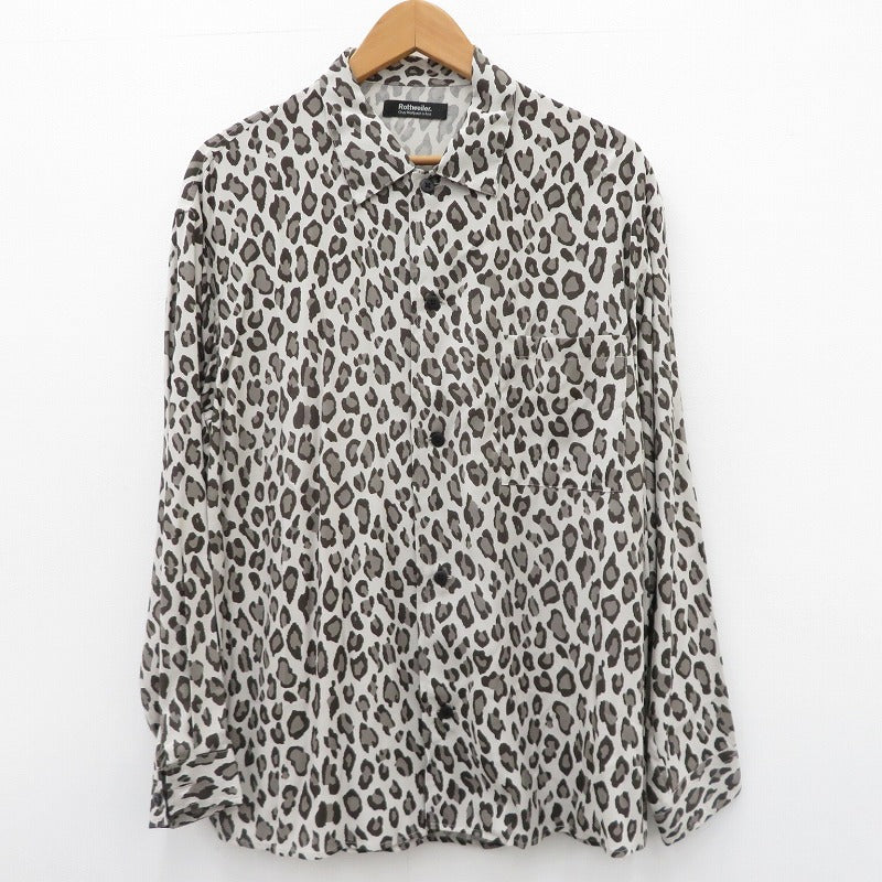 ROTTWEILER | ロットワイラー R9 LEOPARD L/S SHIRT 長袖シャツ RW24S0204 グレー サイズ：S【瀬戸大橋店】