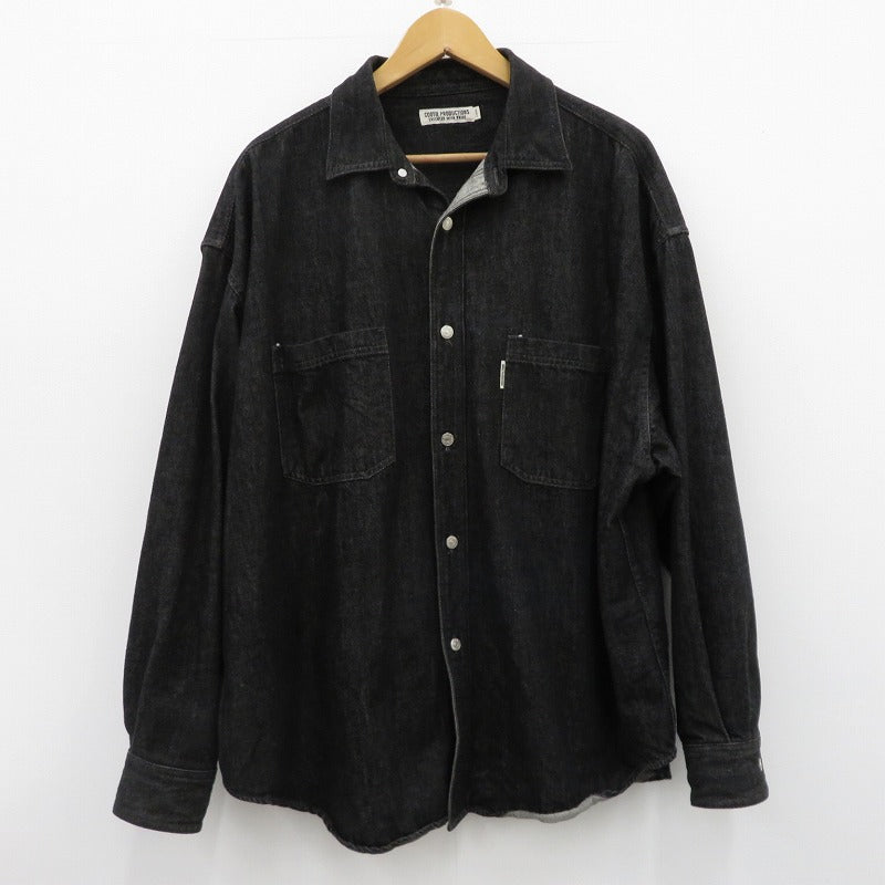 COOTIE | クーティー Denim Work Shirt その他トップス デニムシャツ ブラック サイズ：L【瀬戸大橋店】