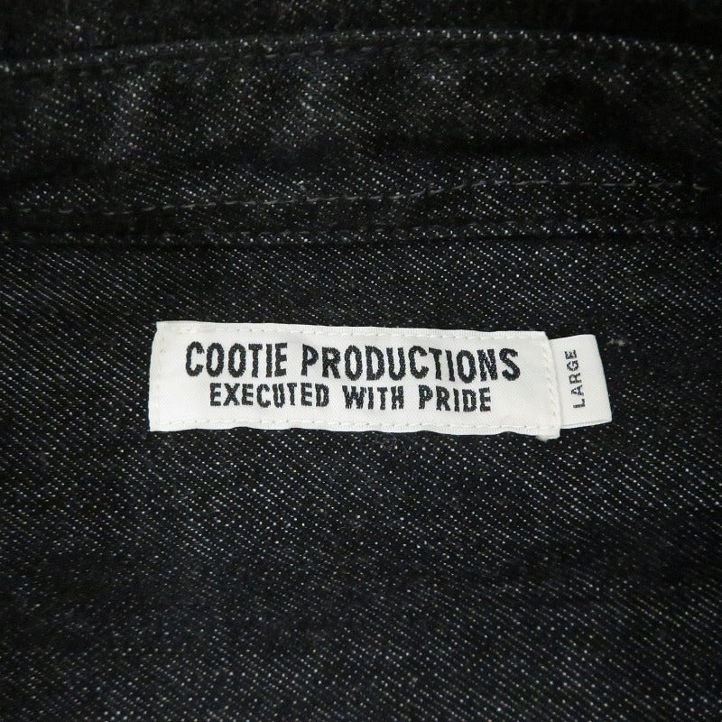 COOTIE | クーティー Denim Work Shirt その他トップス デニムシャツ ブラック サイズ：L【瀬戸大橋店】