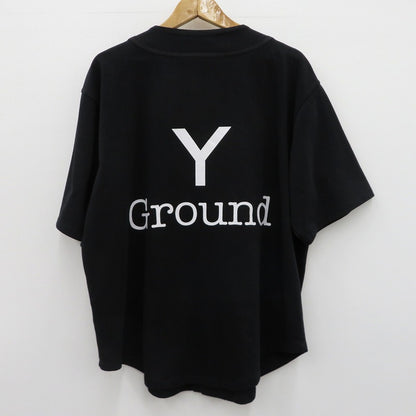 Ground Y | グラウンドワイ BACK LOGO BASE BALL SHIRT 半袖シャツ GK-T91-090-2-05 ブラック サイズ：XL【瀬戸大橋店】