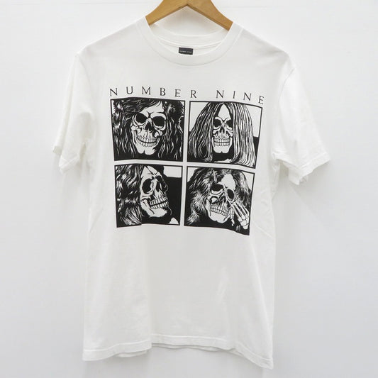 NUMBER(N)INE | ナンバーナイン Night Crawler Zeppelin skull Tee 半袖Ｔシャツ ホワイト サイズ：2【瀬戸大橋店】