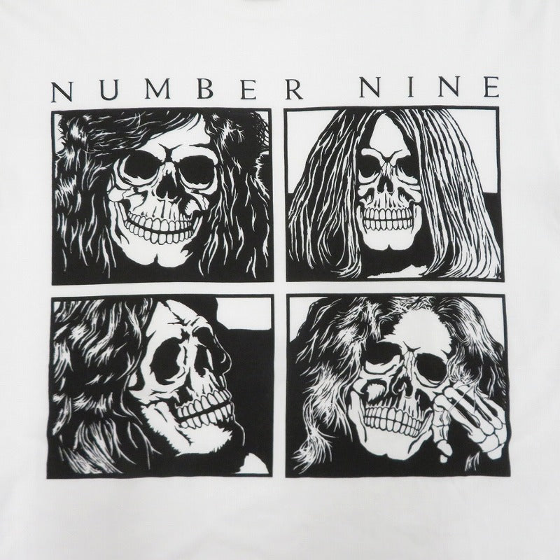 NUMBER(N)INE | ナンバーナイン Night Crawler Zeppelin skull Tee 半袖Ｔシャツ ホワイト サイズ：2【瀬戸大橋店】