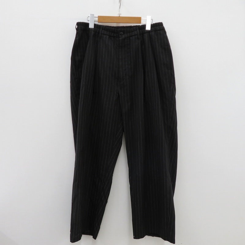 COOTIE | クーティー STRIPE T/W 2 Tuck Easy Pants パンツ ブラック サイズ：L【瀬戸大橋店】