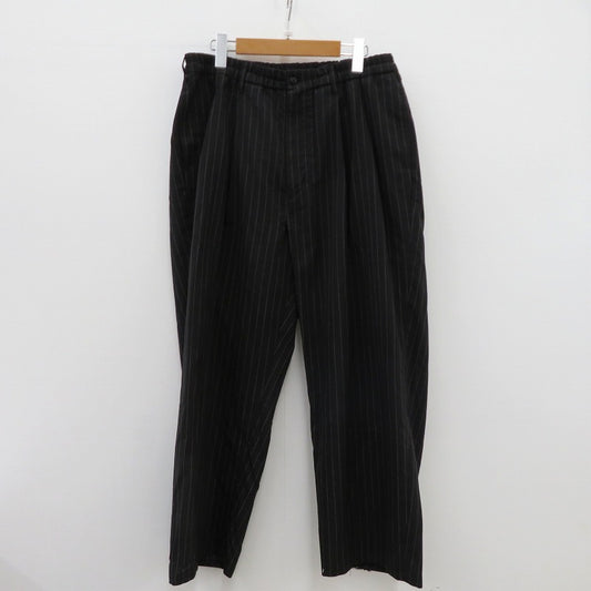 COOTIE | クーティー STRIPE T/W 2 Tuck Easy Pants パンツ ブラック サイズ：L【瀬戸大橋店】