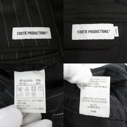 COOTIE | クーティー STRIPE T/W 2 Tuck Easy Pants パンツ ブラック サイズ：L【瀬戸大橋店】
