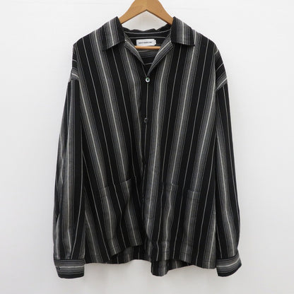 COOTIE | クーティー Dobby Chain Stripe L/S Cavana Shirt その他トップス ブラック サイズ：L【瀬戸大橋店】