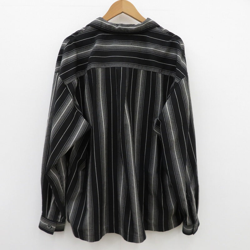 COOTIE | クーティー Dobby Chain Stripe L/S Cavana Shirt その他トップス ブラック サイズ：L【瀬戸大橋店】