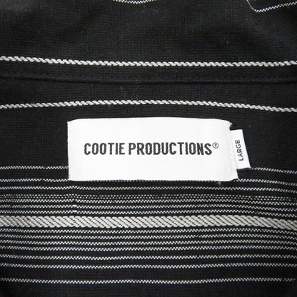 COOTIE | クーティー Dobby Chain Stripe L/S Cavana Shirt その他トップス ブラック サイズ：L【瀬戸大橋店】
