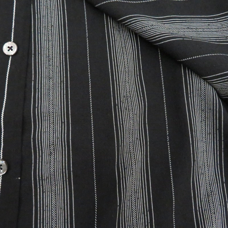 COOTIE | クーティー Dobby Chain Stripe L/S Cavana Shirt その他トップス ブラック サイズ：L【瀬戸大橋店】