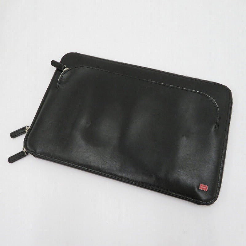 PORTER | ポーター VAIO Duo 13 専用 プレミアムケース クラッチバッグ ブラック【瀬戸大橋店】
