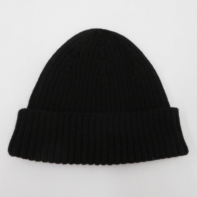 MAISON KITSUNE | メゾンキツネ BOLD FOX HEAD BEANIE ニットキャップ MM06111KT1022 ブラック【瀬戸大橋店】